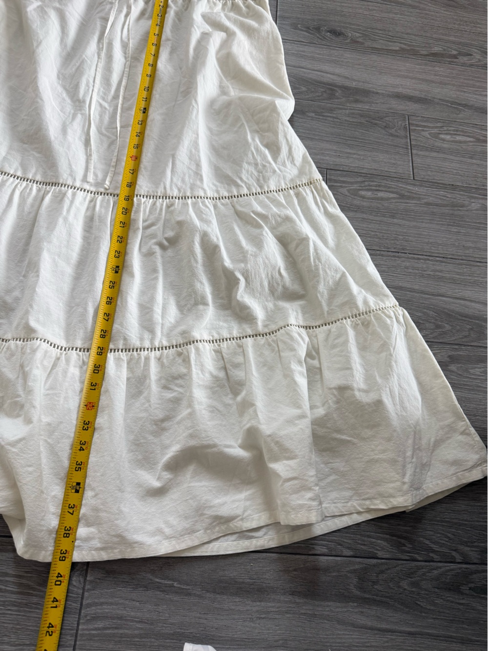 Ava & Viv|White Cream Tiered ruffle Maxi Skirt,cottagecore boho style•••Cotton - Picture 13 of 16